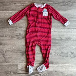 Carter’s Toddler Boy Long Sleeve One Way Footed Zippy Pajama Robot & Stripes 24M